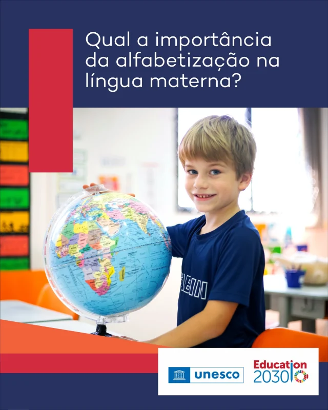 A formação bilíngue, que é o nosso objetivo, começa com o reconhecimento da língua materna como base essencial para a aprendizagem. De acordo com as diretrizes do Guia da Unesco Languages Matter, publicado em 2025, ensinar crianças em seu idioma materno nos primeiros anos de vida melhora significativamente os resultados educacionais. O documento reforça que essa prática facilita a alfabetização básica, melhora o aprendizado de outros idiomas e fortalece o desempenho das crianças em outras disciplinas. Como escola parceira da Unesco, reconhecemos a importância do ensino na língua materna e adotamos práticas que garantem uma base sólida no português, paralelas ao contato com o inglês, a fim de permitir que os alunos desenvolvam habilidades linguísticas fundamentais para sua formação.
 Acesse o guia no link da nossa bio!